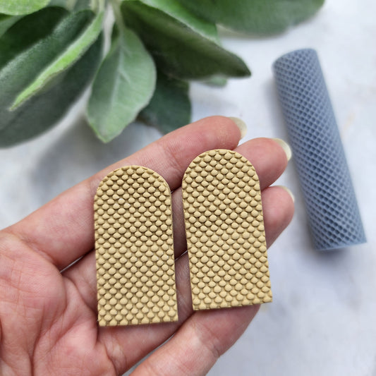 Polymer clay texture roller "Dots, Polka" clay stamp 3D printed embossing