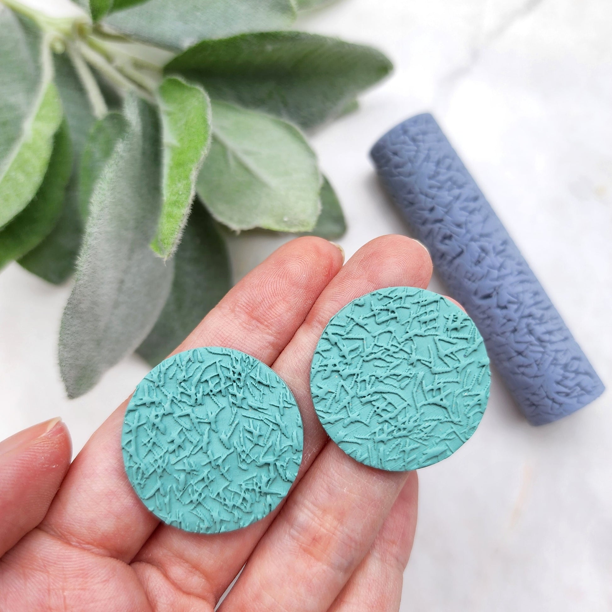 Polymer clay texture roller clay stamp 3D printed embossing