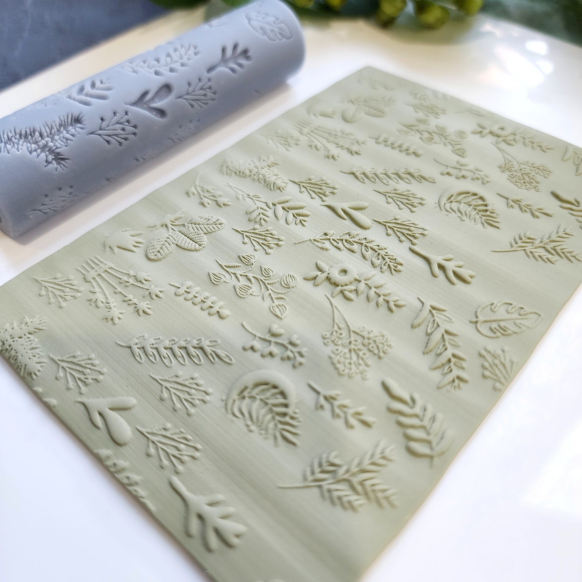 Polymer clay texture roller clay stamp 3D printed embossing