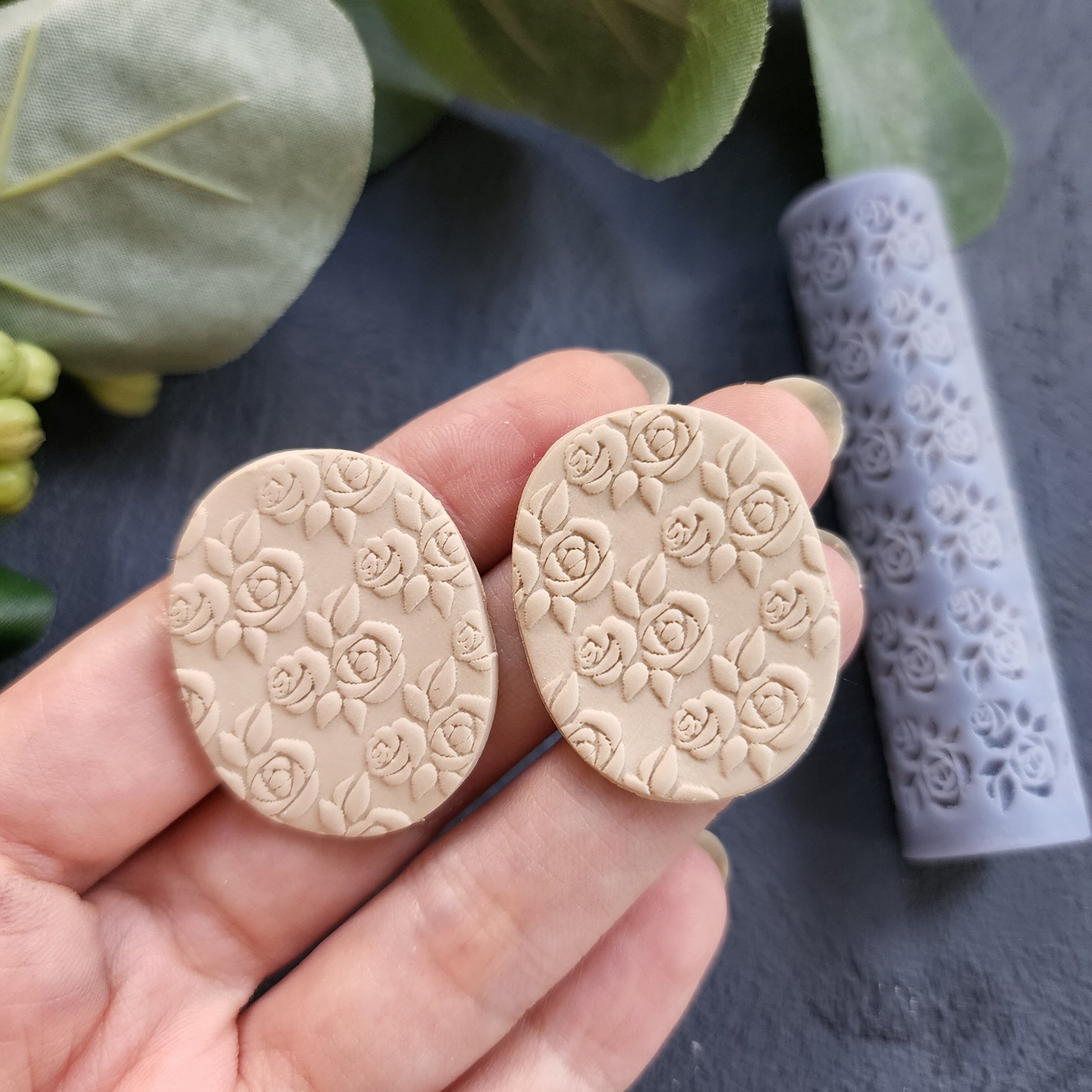 Polymer clay texture roller clay stamp 3D printed embossing