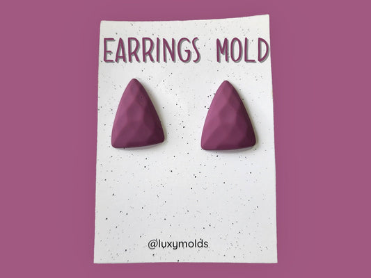 Silicone earrings mold / Silicone epoxy mold / Silicone earring moulds /Silicone UV resin molds / Triangle silicone jewelry mold/Matte mold