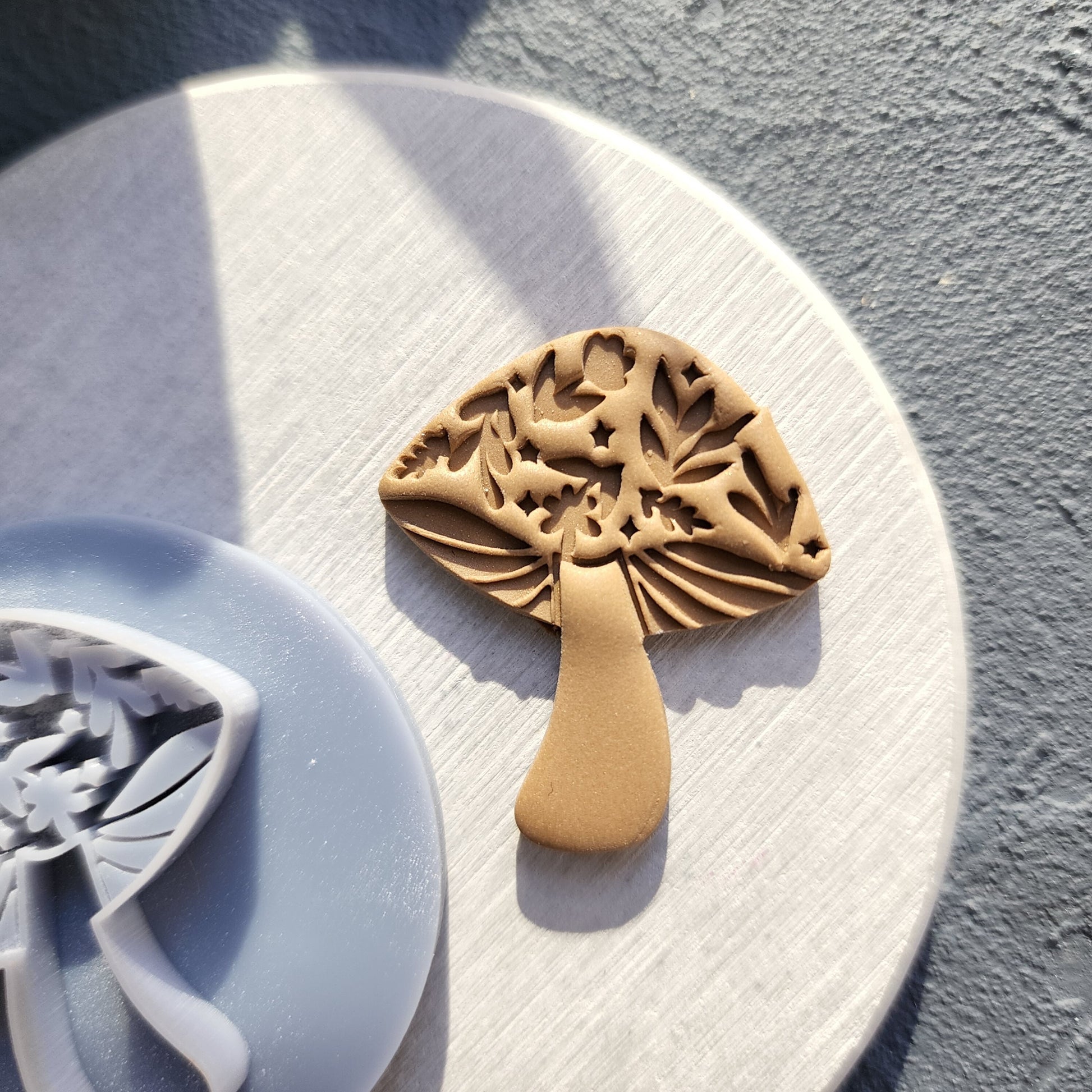 Polymer Clay cutters "Flower Mushroom" Earrings sharp clay cutter / Polymer clay tool / Earrings cutter / Botanical cutter / Jewelry cutter