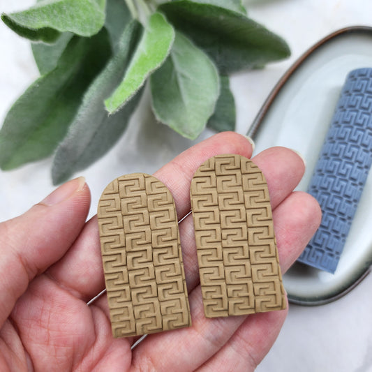 Polymer clay texture roller clay stamp 3D printed embossing Polymer clay tool Vintage pattern roller Organic pattern texture Clay cutters