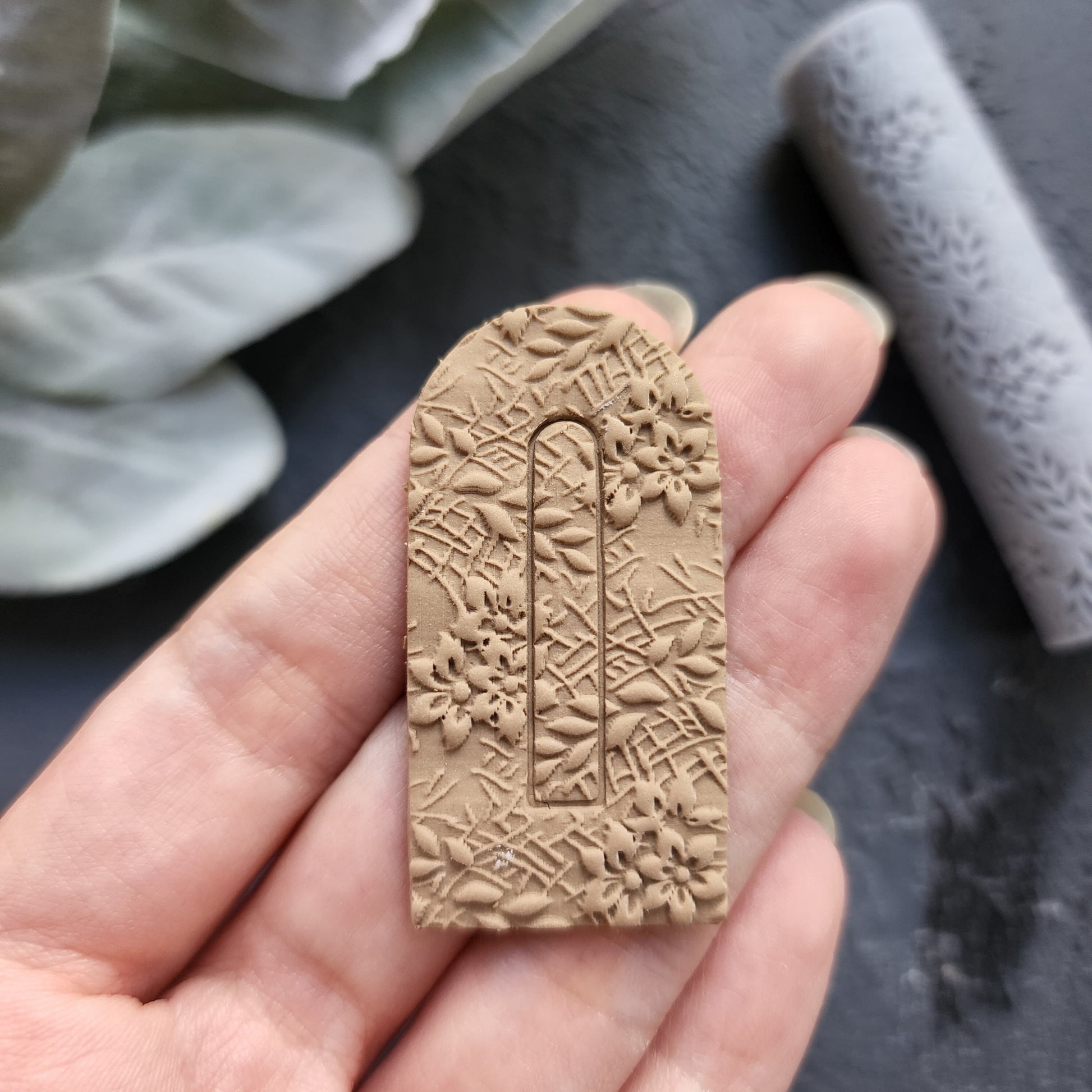 Polymer clay texture roller clay stamp 3D printed embossing