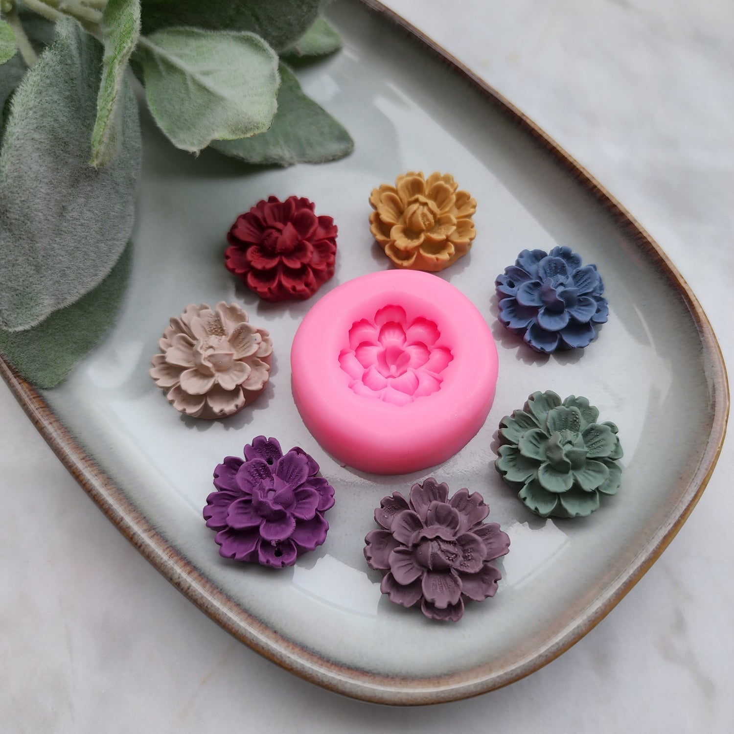 Polymer clay mold Silicone earrings mold "Flower" Summer mold mould for resin and polymer clay Polymer clay tool Clay cutter Clay texture