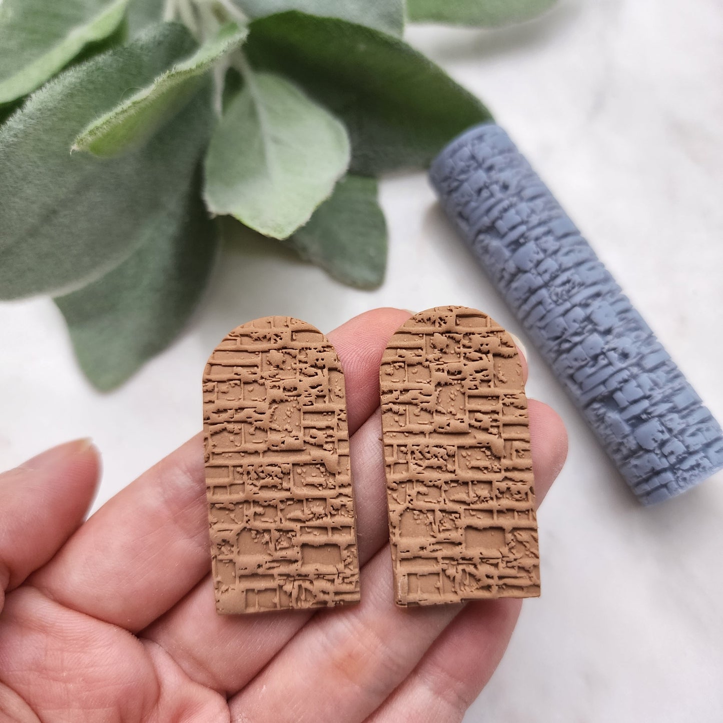 Polymer clay texture roller clay stamp 3D printed embossing tool "Brick texture" Clay tool Polymer clay supplies Jewelry supplies
