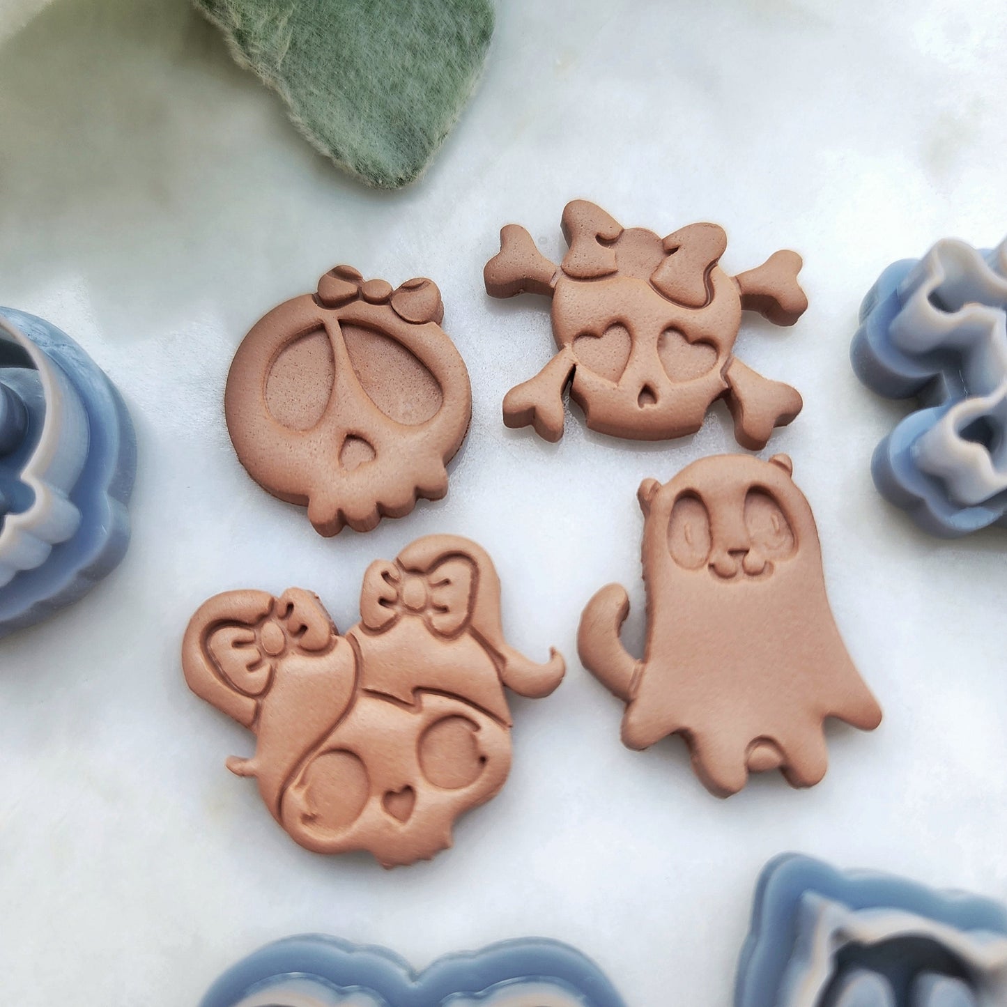 Halloween Polymer Clay cutters Stud earring clay cutters Earrings molds Polymer clay tool Skull girl Cat ghost sharp cutter stamp