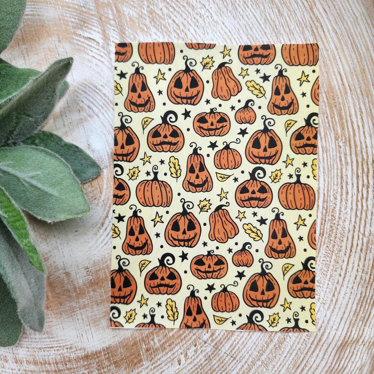 Clay transfer paper / Image transfer paper for clay / Water soluble paper for polymer clay / Halloween pumpkins pattern transfer sheets