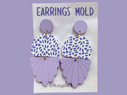 Silicone earrings mold / Silicone epoxy mold / Silicone UV resin molds / Geometry earrings silicone jewelry mold / Matte effect earring mold