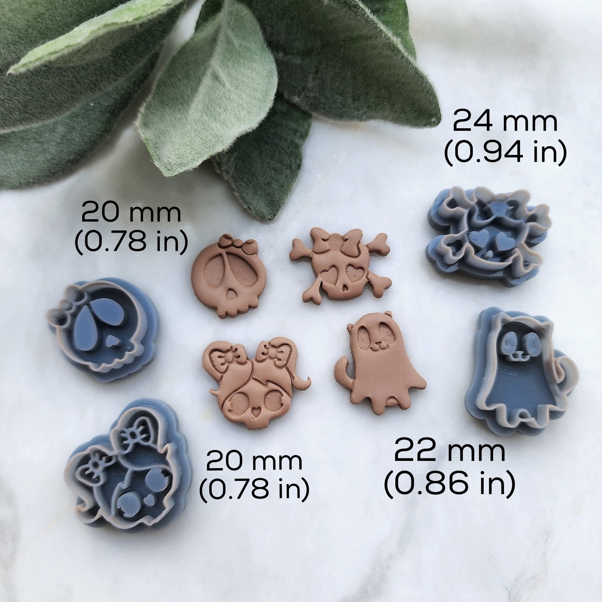 Halloween Polymer Clay cutters Stud earring clay cutters Earrings molds Polymer clay tool Skull girl Cat ghost sharp cutter stamp