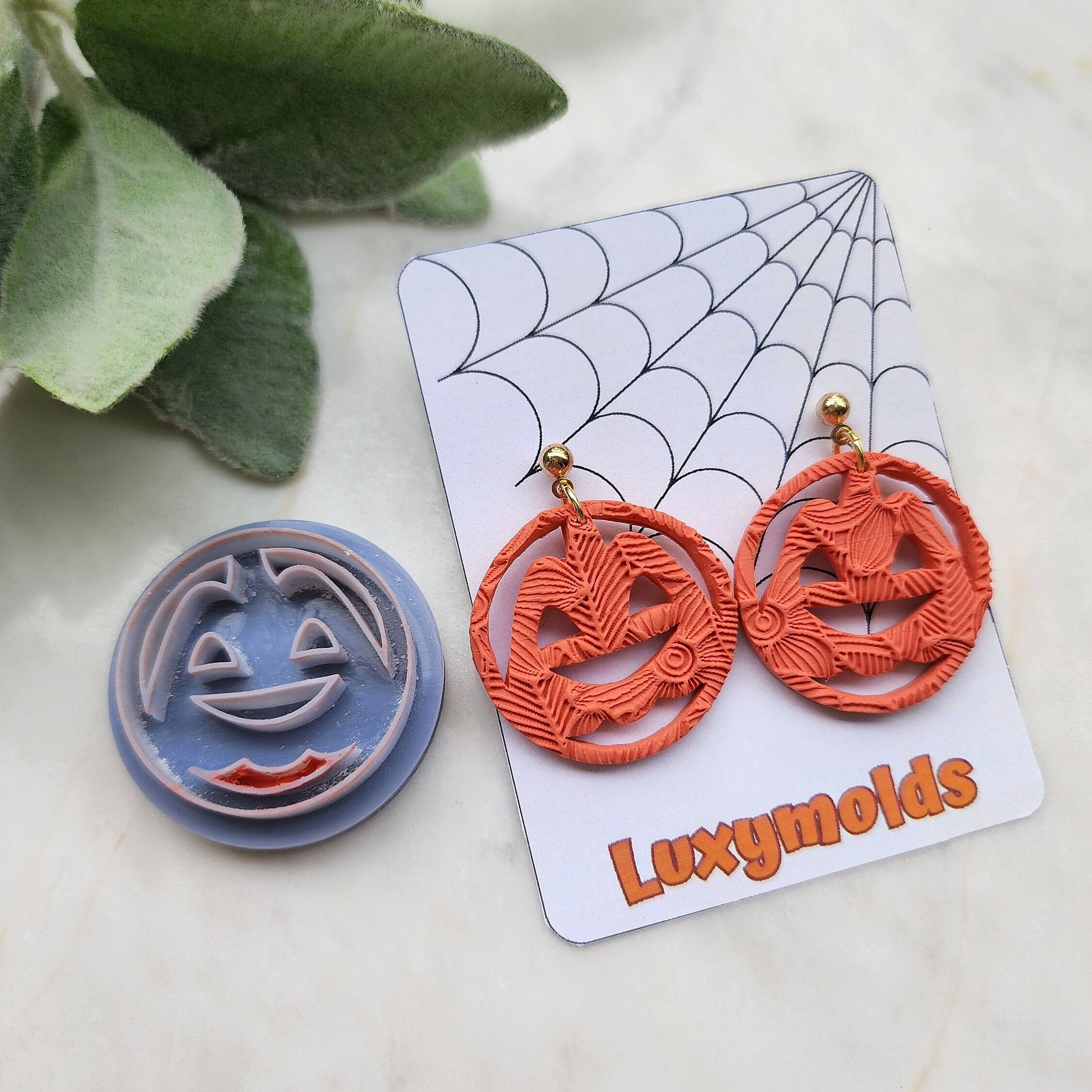 Halloween Polymer Clay cutters Stud earring clay cutters Earrings molds Polymer clay tool Pumpkin sharp cutter stamp
