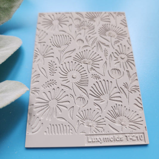 Polymer clay Texture tile Texture mat Clay stamp Polymer clay texture stencils design clay texture Rubber mat T-210