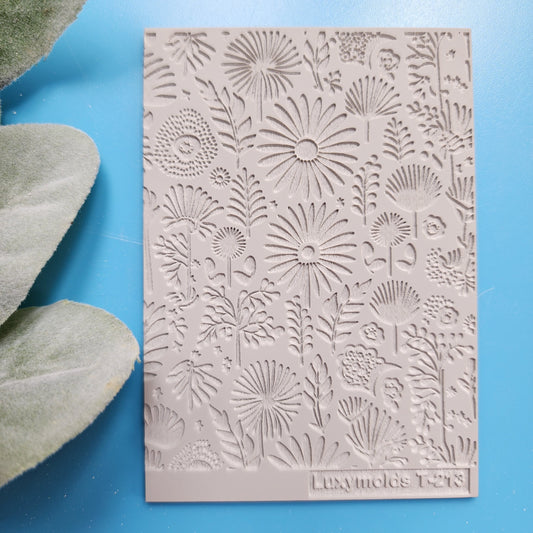 Polymer clay Texture tile Texture mat Clay stamp Polymer clay texture stencils design clay texture Rubber mat T-213