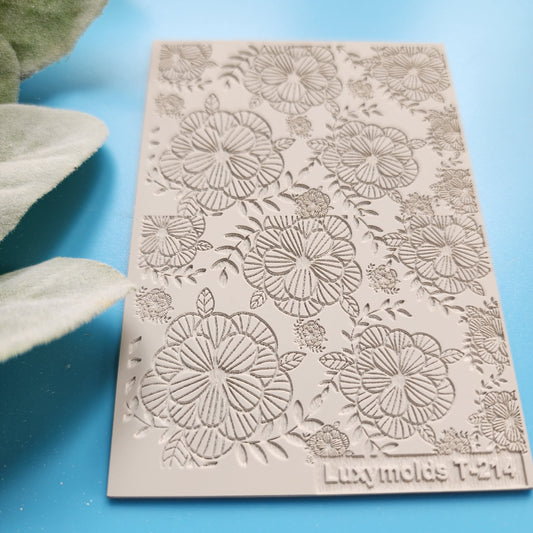 Polymer clay Texture tile Texture mat Clay stamp Polymer clay texture stencils design clay texture Rubber mat T-214