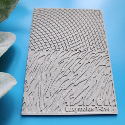 Polymer clay Texture tile Texture mat Clay stamp Polymer clay texture stencils "Texture" design clay texture Rubber mat T-314