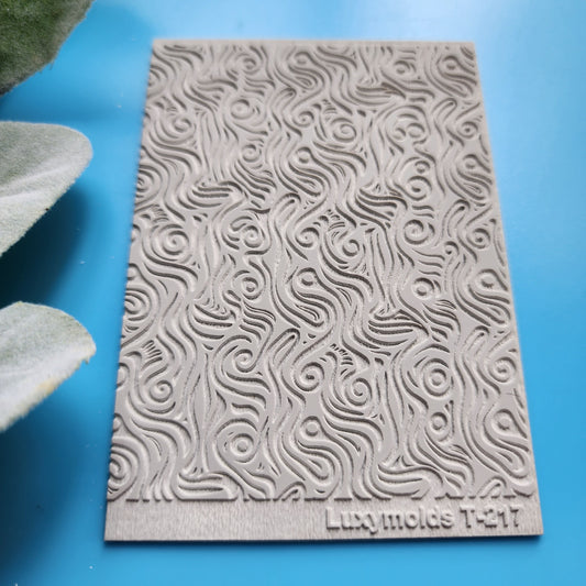 Polymer clay Texture tile Texture mat Clay stamp Polymer clay texture stencils "Artsy" design clay texture Rubber mat T-217