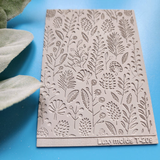 Polymer clay Texture tile Texture mat Clay stamp Polymer clay texture stencils design clay texture Rubber mat T-209