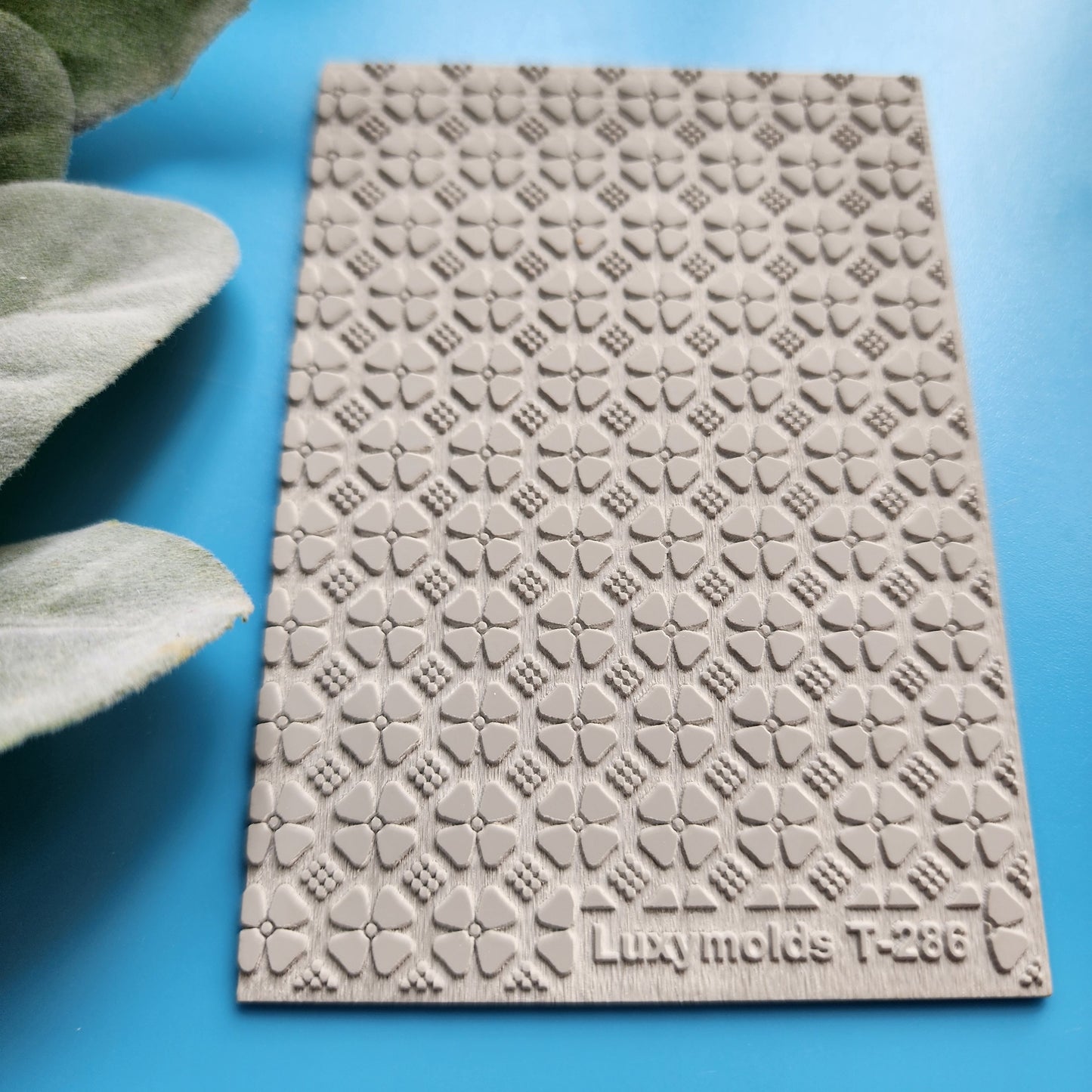 Polymer clay Texture tile Texture mat Clay stamp Polymer clay texture stencils "Flower" design clay texture Rubber mat T-286