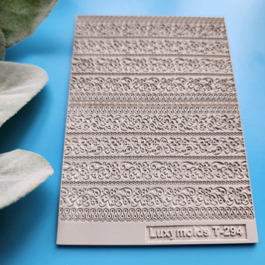 Polymer clay Texture tile Texture mat Clay stamp Polymer clay texture stencils "Vintage" design clay texture Rubber mat T-294