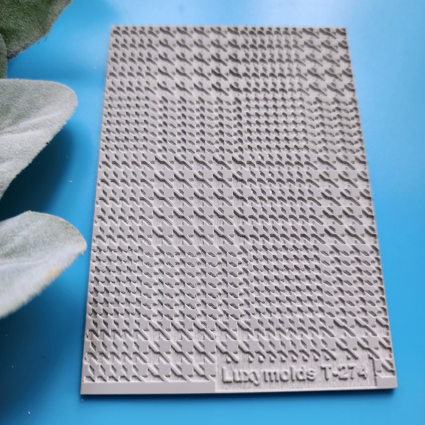 Polymer clay Texture tile Texture mat Clay stamp Polymer clay texture stencils "Houndstooth" design clay texture Rubber mat T-274