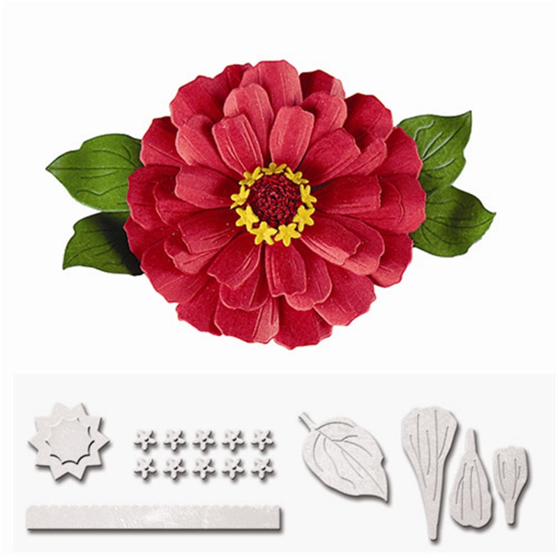 Flower metal cutting dies 16 pcs set - Luxy Kraft