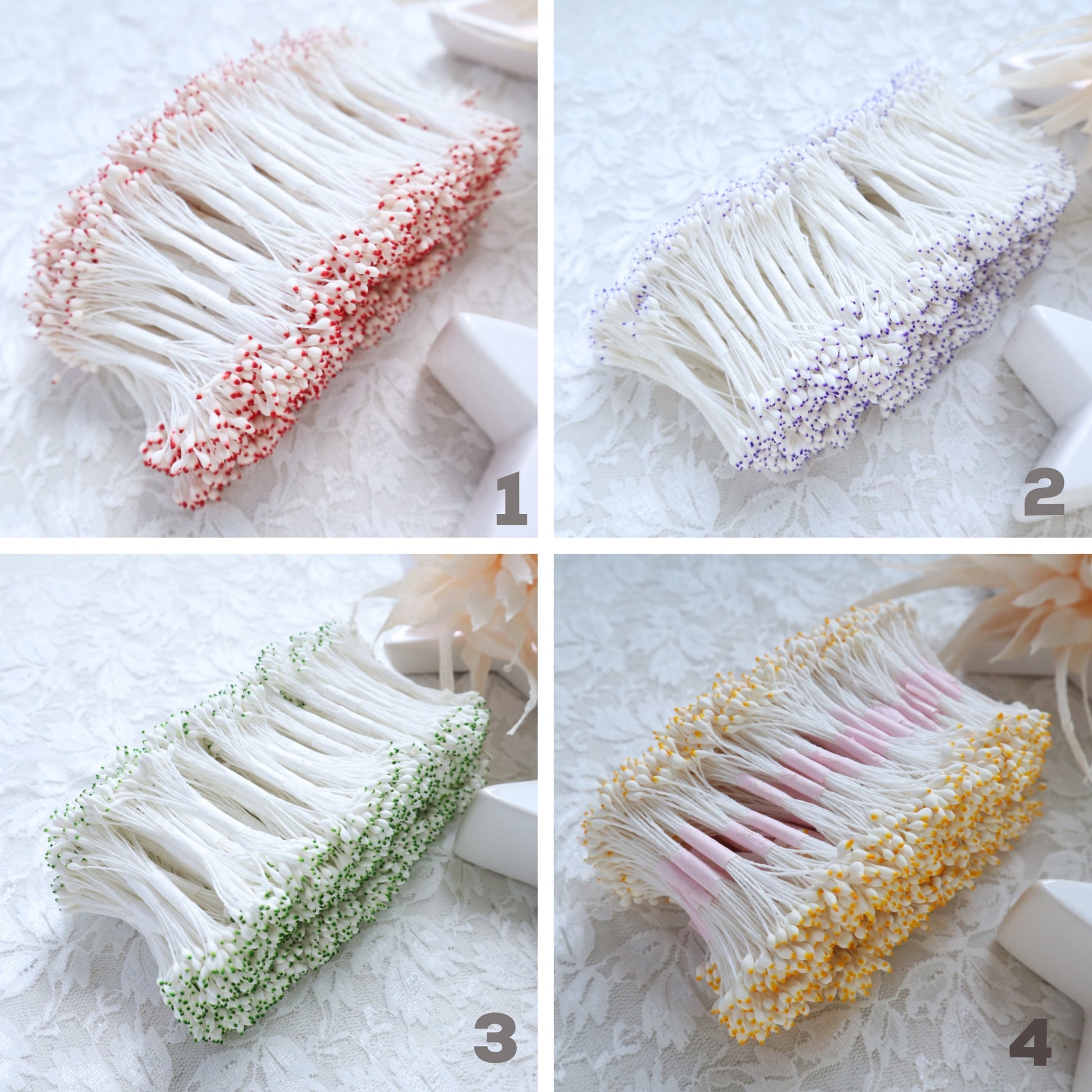 Thai flower stamens 2.5 mm 2500 pcs (5000 head) - Luxy Kraft