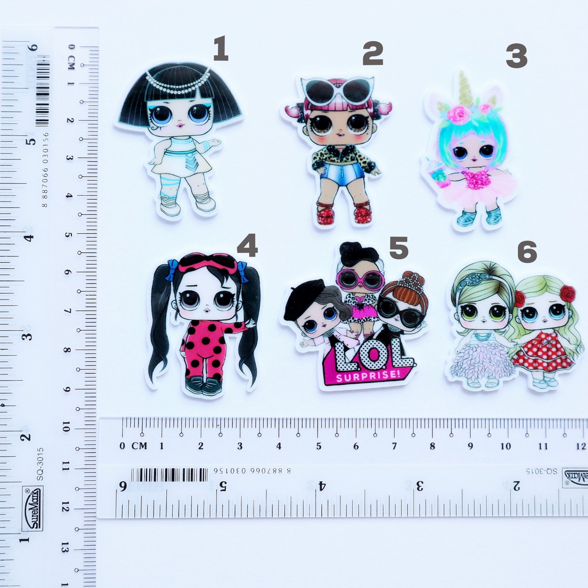 Girls LOL Doll Resin Acrylic Planar Cabochons 1 pcs - Luxy Kraft