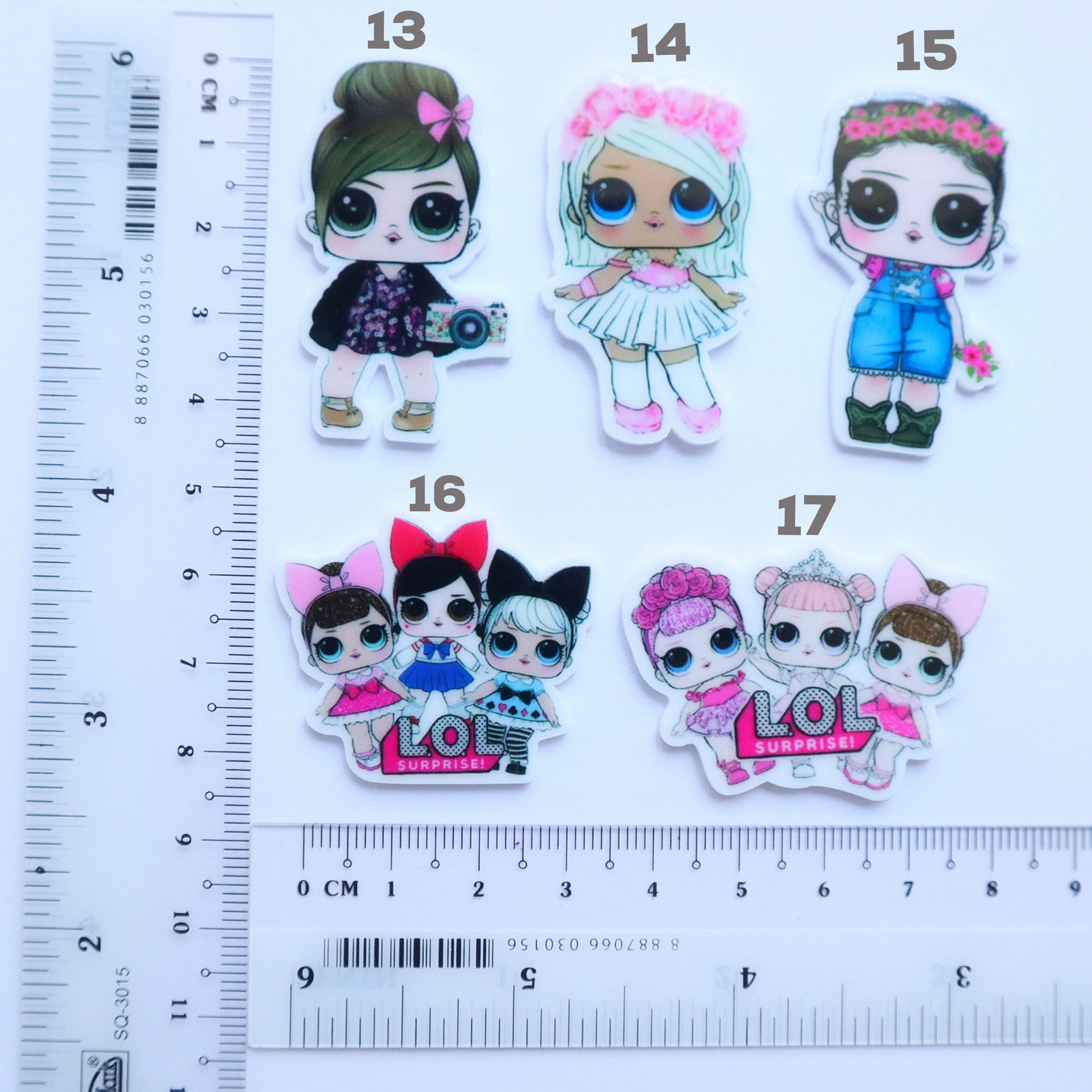 Girls LOL Doll Resin Acrylic Planar Cabochons 1 pcs - Luxy Kraft