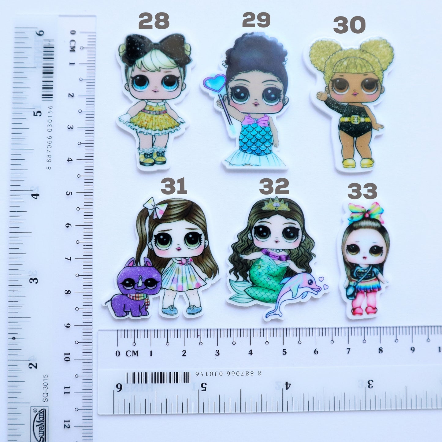 Girls LOL Doll Resin Acrylic Planar Cabochons 1 pcs - Luxy Kraft