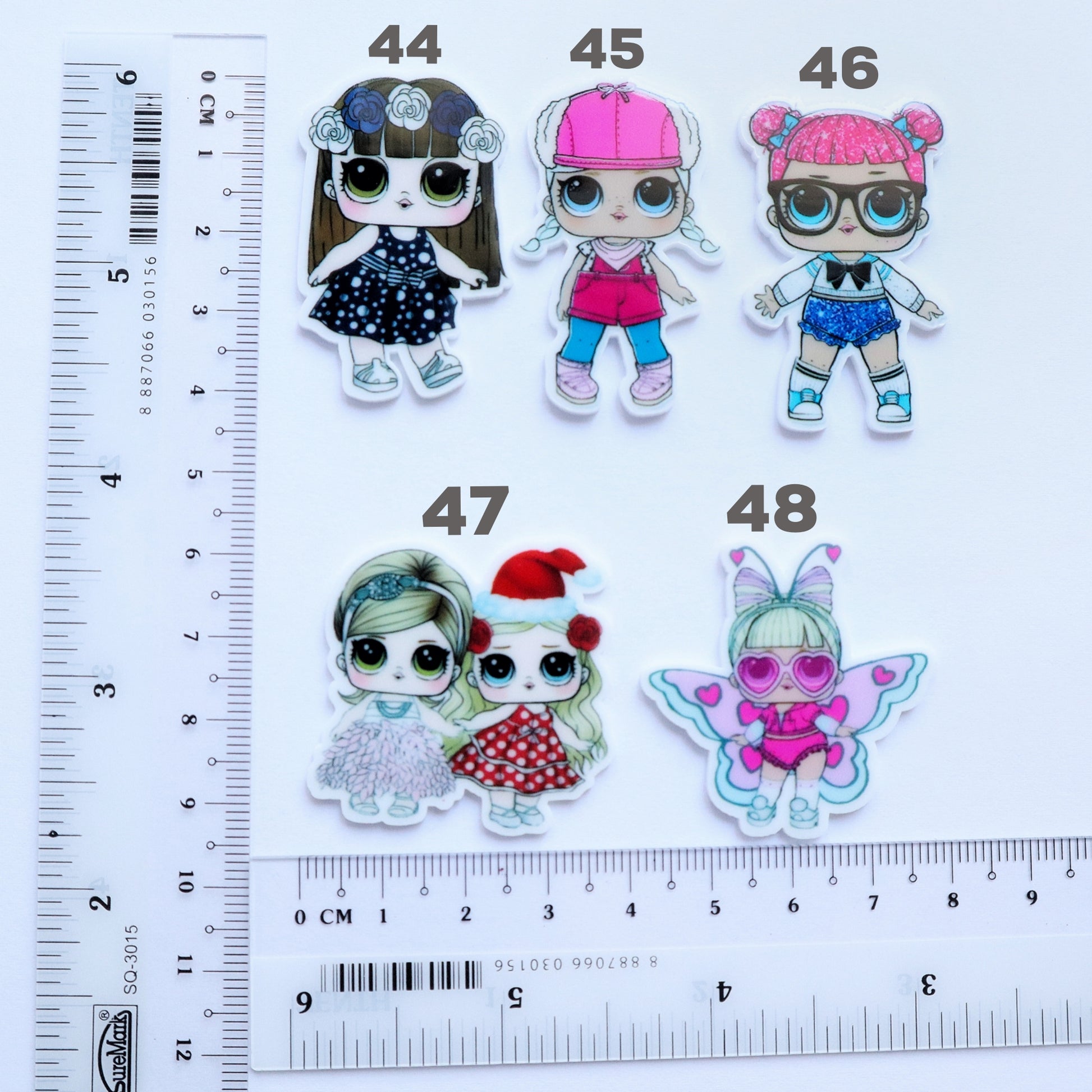 Girls LOL Doll Resin Acrylic Planar Cabochons 1 pcs - Luxy Kraft