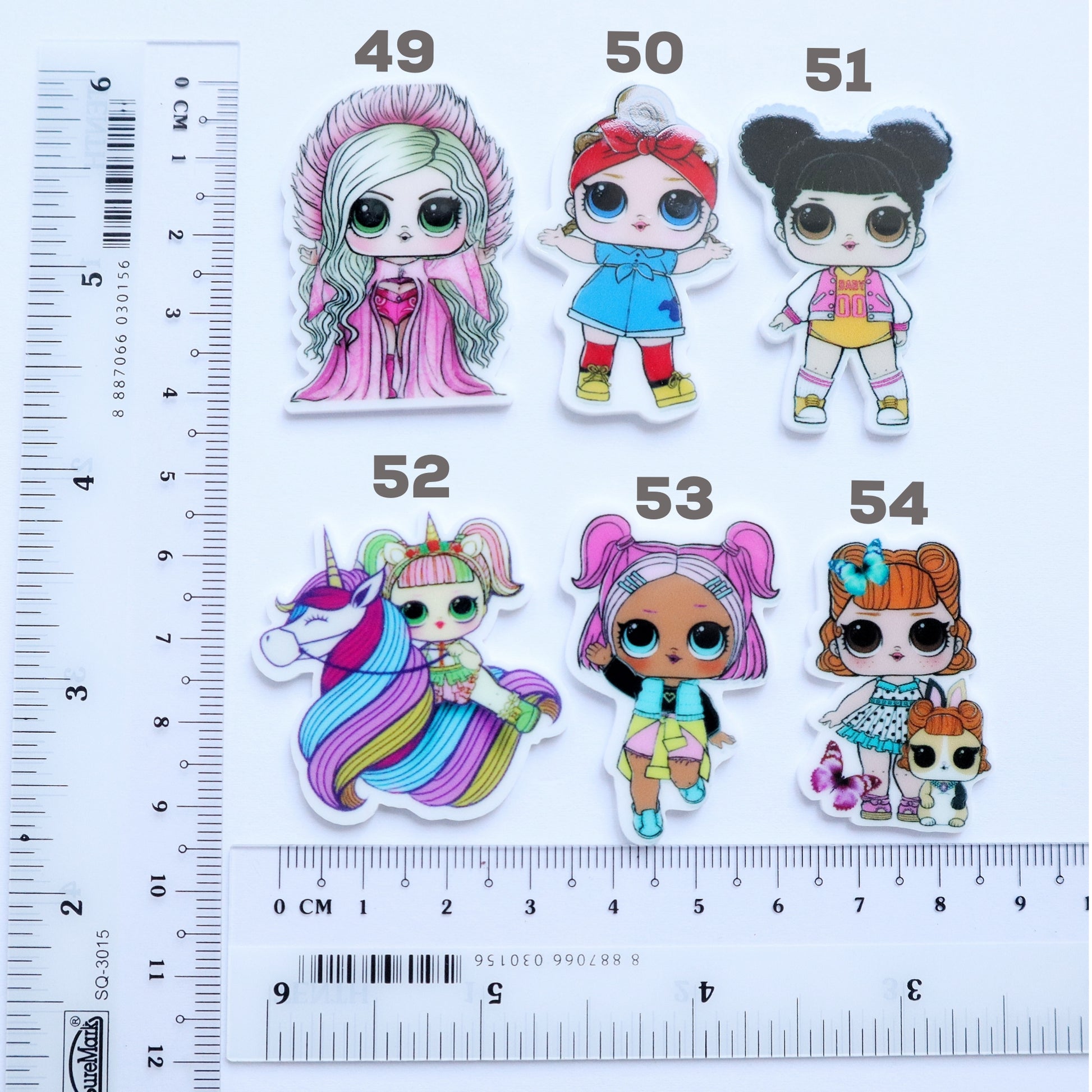 Girls LOL Doll Resin Acrylic Planar Cabochons 1 pcs - Luxy Kraft