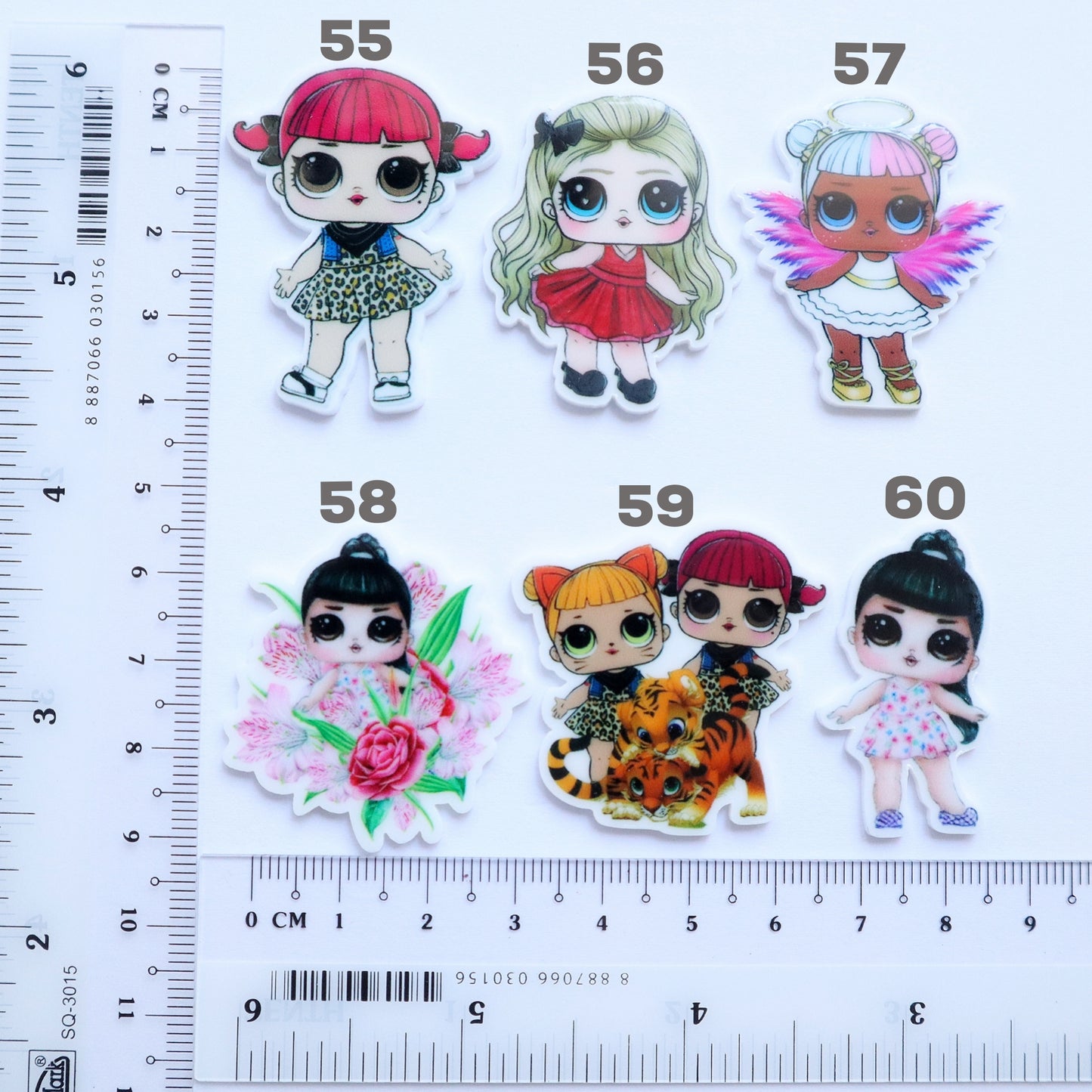 Girls LOL Doll Resin Acrylic Planar Cabochons 1 pcs - Luxy Kraft