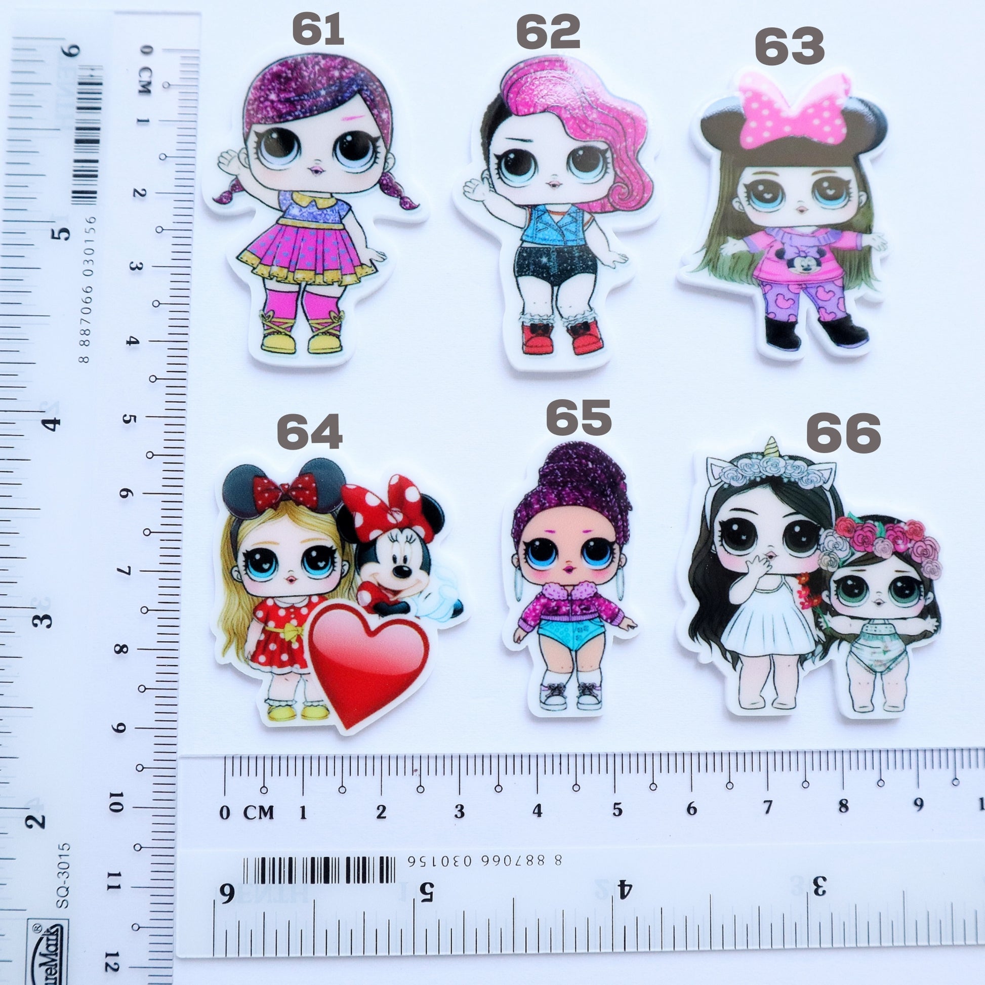 Girls LOL Doll Resin Acrylic Planar Cabochons 1 pcs - Luxy Kraft