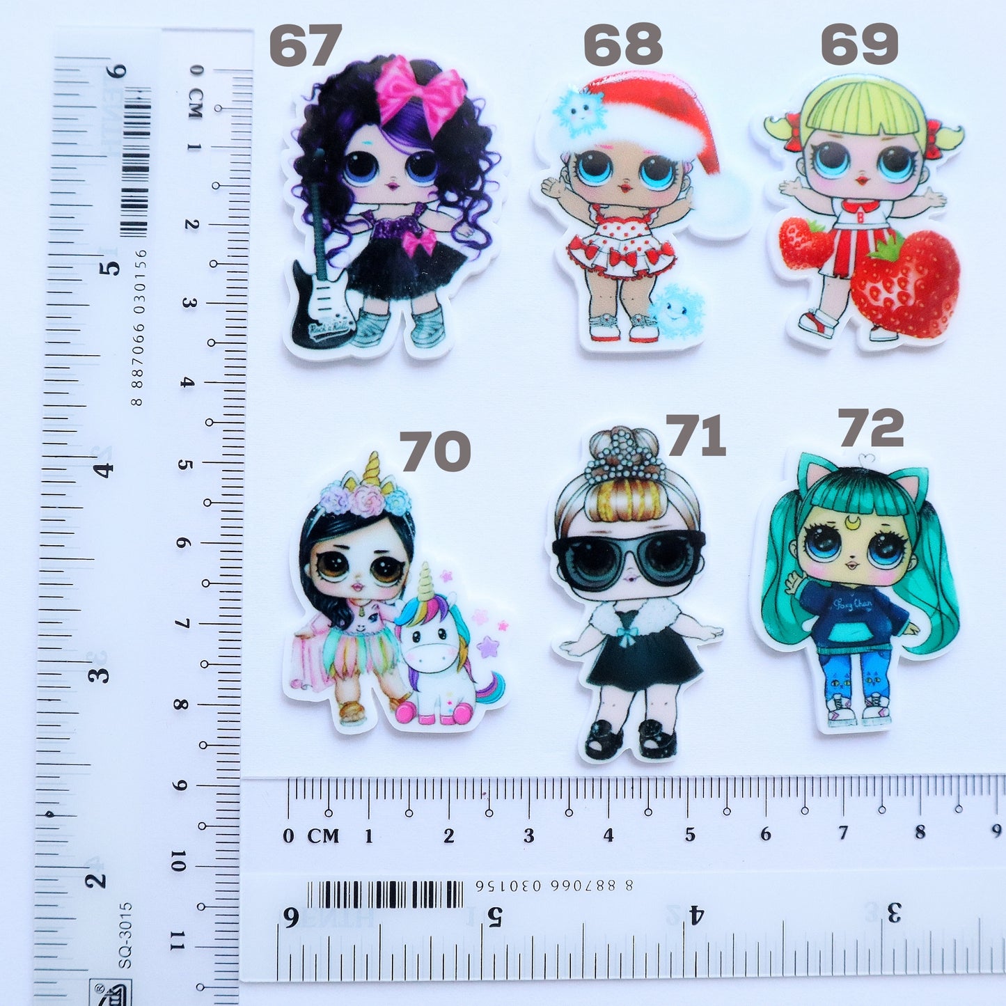 Girls LOL Doll Resin Acrylic Planar Cabochons 1 pcs - Luxy Kraft