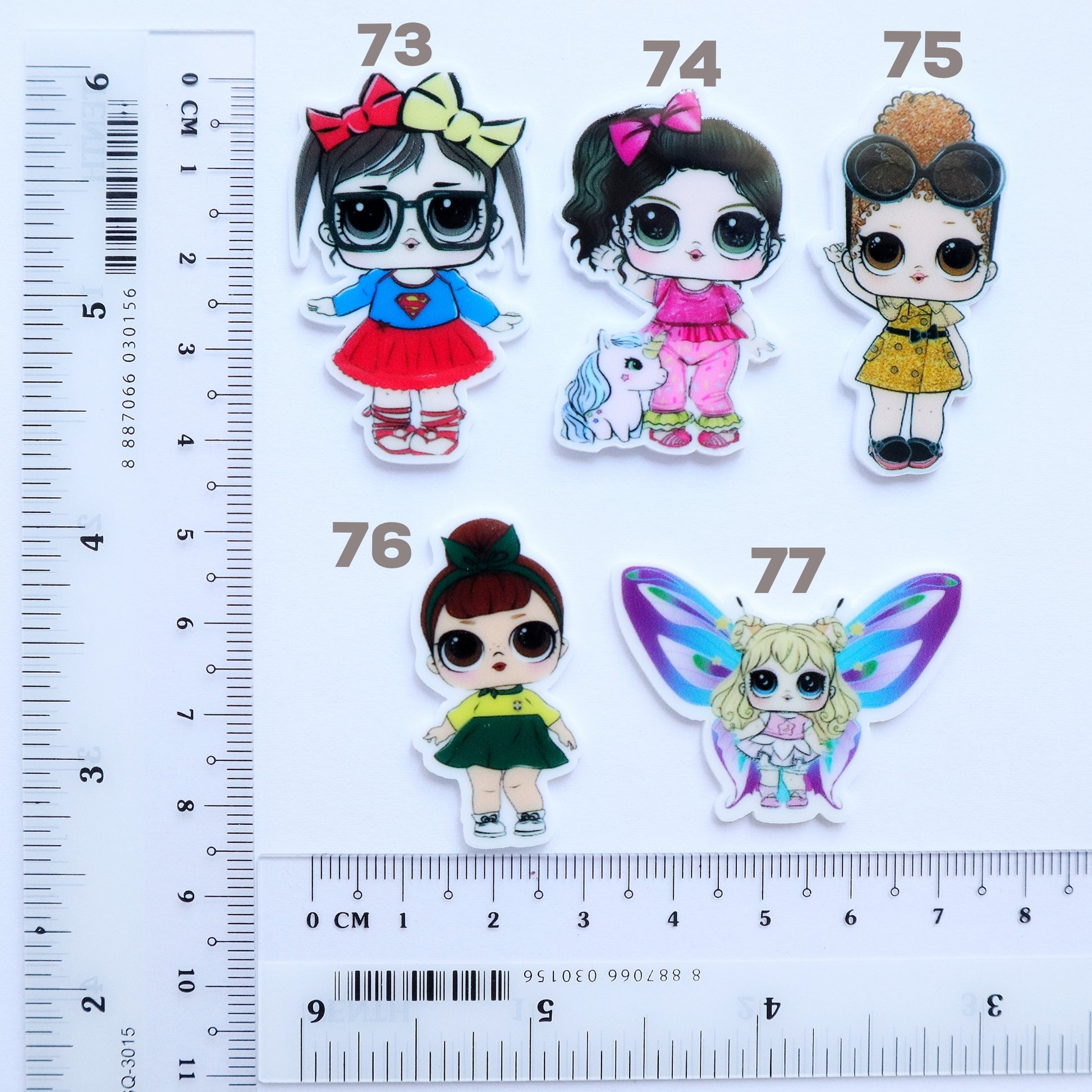 Girls LOL Doll Resin Acrylic Planar Cabochons 1 pcs - Luxy Kraft